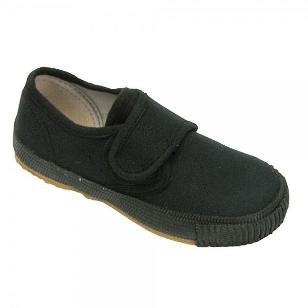 Black Velcro Plimsolls