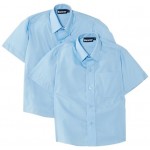 Boys Blue Short Sleeved shirts (Two pack)